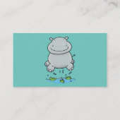 かわいいヒッポジャンプ漫画イラストレーション 名刺 (裏面)