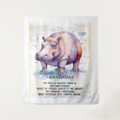 かわいいヒッポタマス タペストリー (正面)