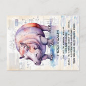 かわいいヒッポタマス ポストカード (正面)