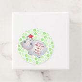 かわいいヒッポタムスクリスマスクリスマス フェイバータグ (インサイチュ)