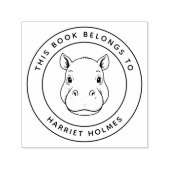 かわいいヒッポベビーこの本はキッズネームに属している セルフインキングスタンプ (デザイン)