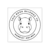 かわいいヒッポベビーこの本はキッズネームに属している ラバースタンプ (インプリント)