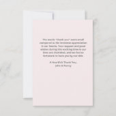 かわいいヒッポベビーシャワーありがとうフラットカード サンキューカード (裏面)