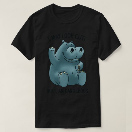 かわいいヒッポ引用文 Tシャツ (デザイン正面)