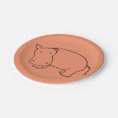 かわいいヒッポ紙プレート ペーパープレート (アングル)