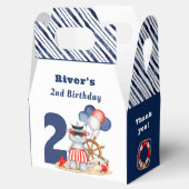 かわいいヒッポ航海のブルー第2バースデーボーイ フェイバーボックス (オープン)