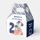 かわいいヒッポ航海のブルー第2バースデーボーイ フェイバーボックス (正面サイド)