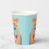 かわいいヒッポ顔サファリワイルドジャングルバースデーパーティー 紙コップ (右)