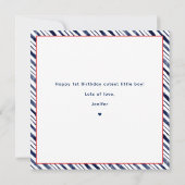 かわいいヒッポ1位の誕生日ボーイカード カード (裏面)