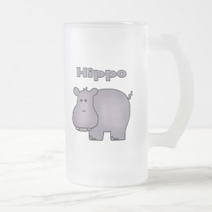 かわいいヒッポ フロストグラスビールジョッキ