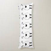 かわいいヒツジおよびcudly、続けて。 ボディピロー (裏面 (縦))