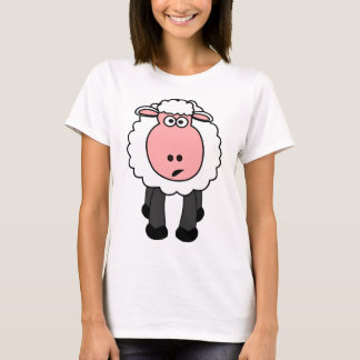 かわいいヒツジのデザイン Tシャツ