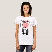 かわいいヒツジのデザイン Tシャツ (正面フル)