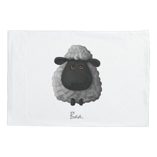 かわいいヒツジの枕箱 枕カバー (裏面)