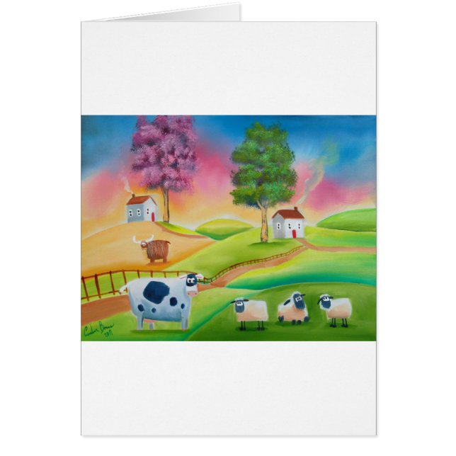 かわいいヒツジは民芸純真な絵を描くGブルースを脅かします (正面)