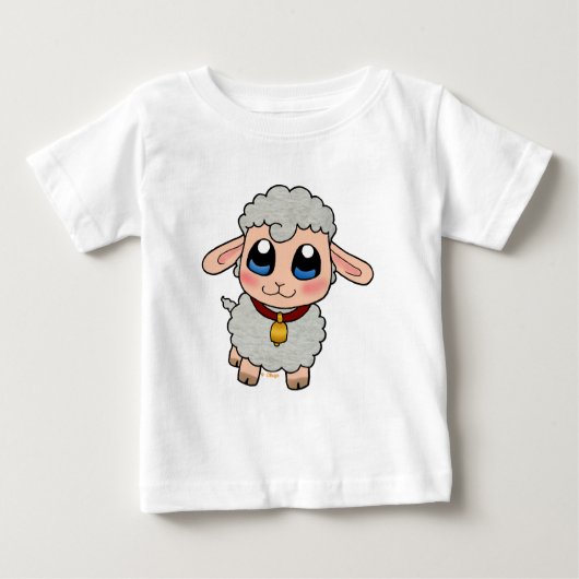かわいいヒツジ ベビーTシャツ (正面)