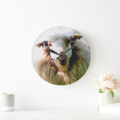 かわいいヒツジ ラージ壁時計 (ホーム)