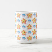 かわいいヒトデと貝殻 コーヒーマグカップ (中央)
