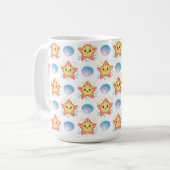 かわいいヒトデと貝殻 コーヒーマグカップ (正面左)