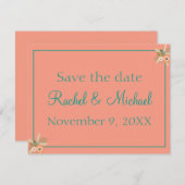 かわいいヒトデのSave The Date セーブザデート (正面/裏面)