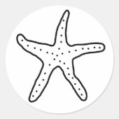 かわいいヒトデプランナーシール ラウンドシール (正面)