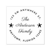 かわいいヒトデ差出人住所 パーソナライズされた セルフインキングスタンプ (デザイン)