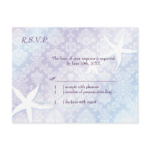 かわいいヒトデ熱帯結婚式RSVP