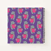 かわいいヒポのバレンタインデー ノートブック (裏面)