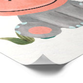 かわいいヒポの幼児ポスター 子供部屋の装飾 ポスター (角)