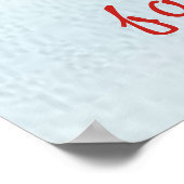 かわいいヒポタムスサンタハットスノーウィークリスマス ポスター (角)