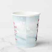 かわいいヒポタムスサンタハットスノーウィークリスマス 紙コップ (右)