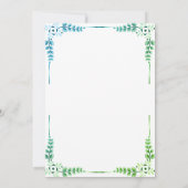 かわいいヒポタムスフラワーリース2nd誕生日 招待状 (裏面)