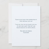 かわいいヒポポタマスが飛行機に乗って雲を飛ぶ、1歳の誕生日 サンキューカード (裏面)