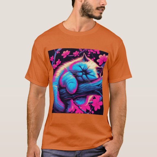 かわいいヒマラヤン+猫+寝る+友達 Tシャツ (正面)