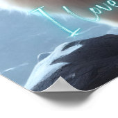 かわいいヒマラヤ猫の名言「愛してる」ウォールアート ポスター (角)