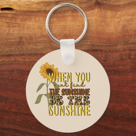 かわいいヒマワラサンシャインワードアートインスピレーション キーホルダー (正面)