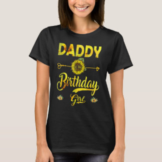かわいいヒマワリのパパの誕生日の女の子の父 Tシャツ