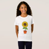 かわいいヒマワリポット Tシャツ (正面フル)