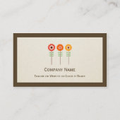 かわいいヒマワリモダン- スタイリッシュ 名刺 (裏面)