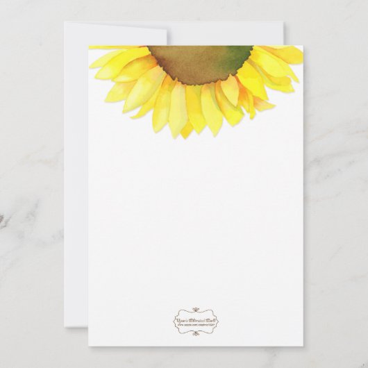 かわいいヒマワリ募金昼食会 招待状 (裏面)