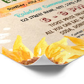 かわいいヒマワリ卒業テーマチラシ ポスター (角)