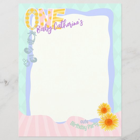 かわいいヒマワリ第一誕生日 (正面)