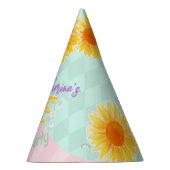 かわいいヒマワリ第一誕生日 パーティーハット (右)