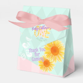 かわいいヒマワリ第一誕生日 フェイバーボックス