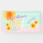 かわいいヒマワリ第一誕生日 横断幕 (横)