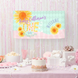 かわいいヒマワリ第一誕生日 横断幕