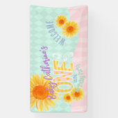 かわいいヒマワリ第一誕生日 横断幕 (縦)