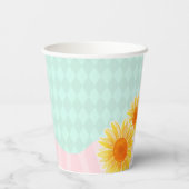 かわいいヒマワリ第一誕生日 紙コップ (裏面)