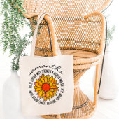 かわいいヒマワリ聖なる書物、 経典聖句 トートバッグ