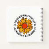 かわいいヒマワリ聖なる書物、 経典聖句 ノートブック (裏面)